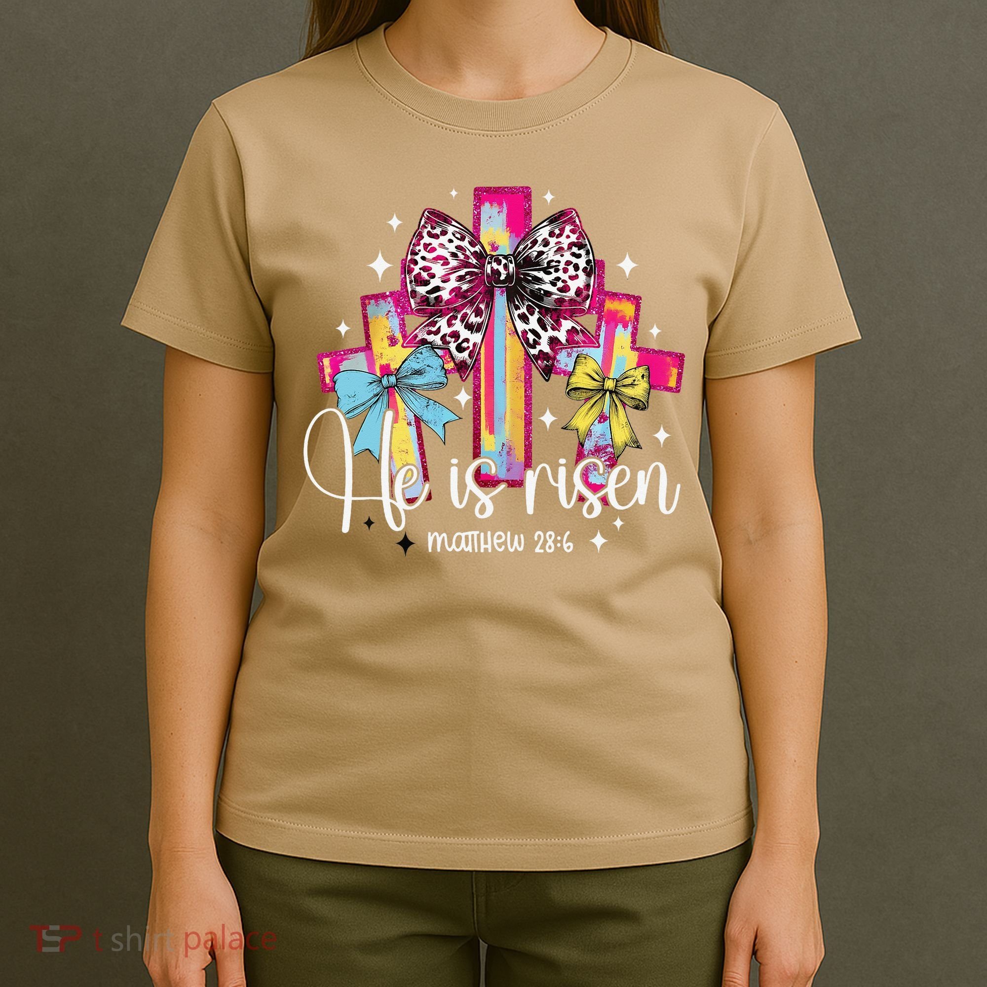 He Is Risen Jesus Christian Happy Easter Women T-Shirt