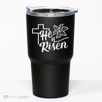 He Is Risen Easter Jesus Cross Tumbler thumb 0