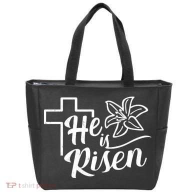 He Is Risen Easter Jesus Cross Tote Bag