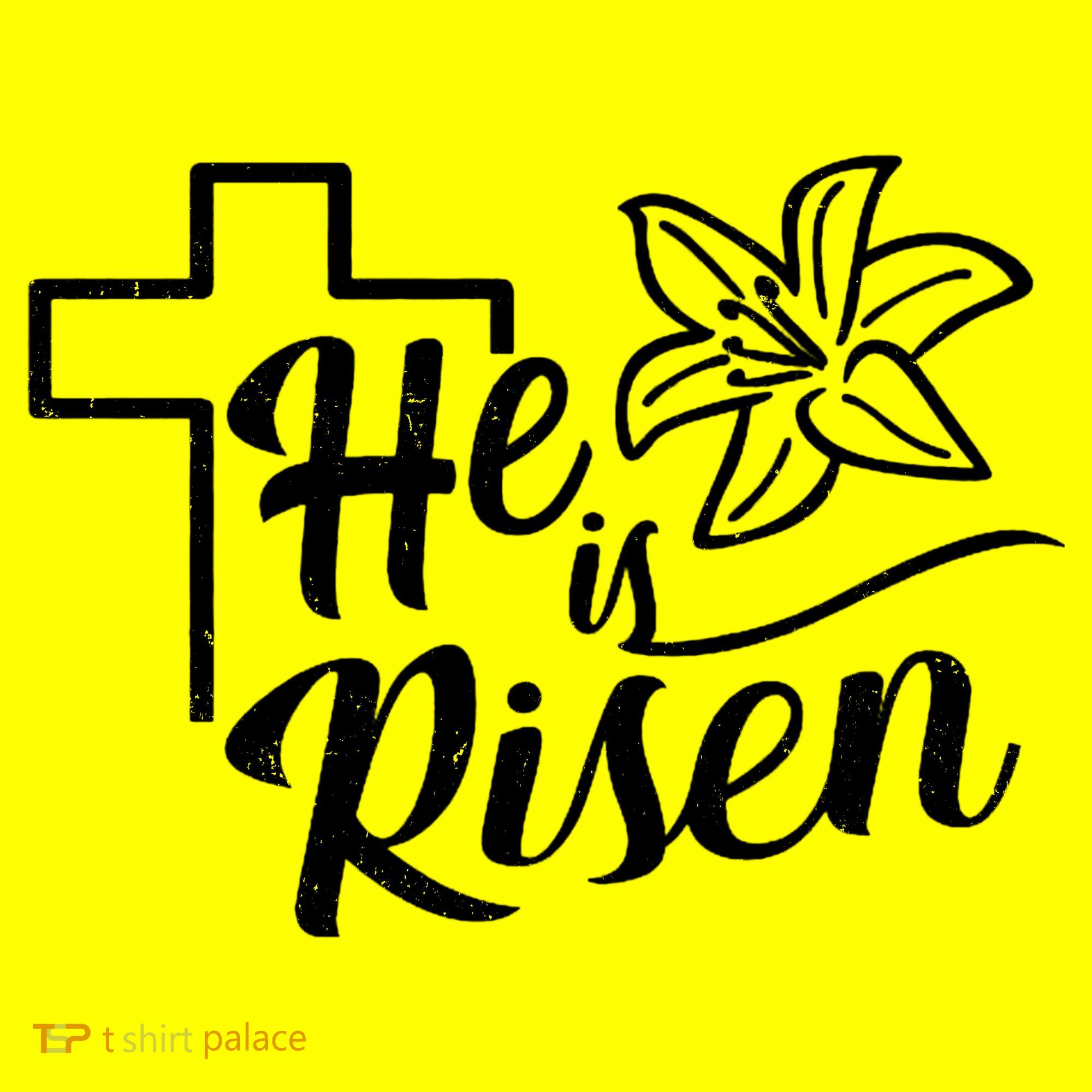 He Is Risen Easter Jesus Cross Long Sleeve Shirt