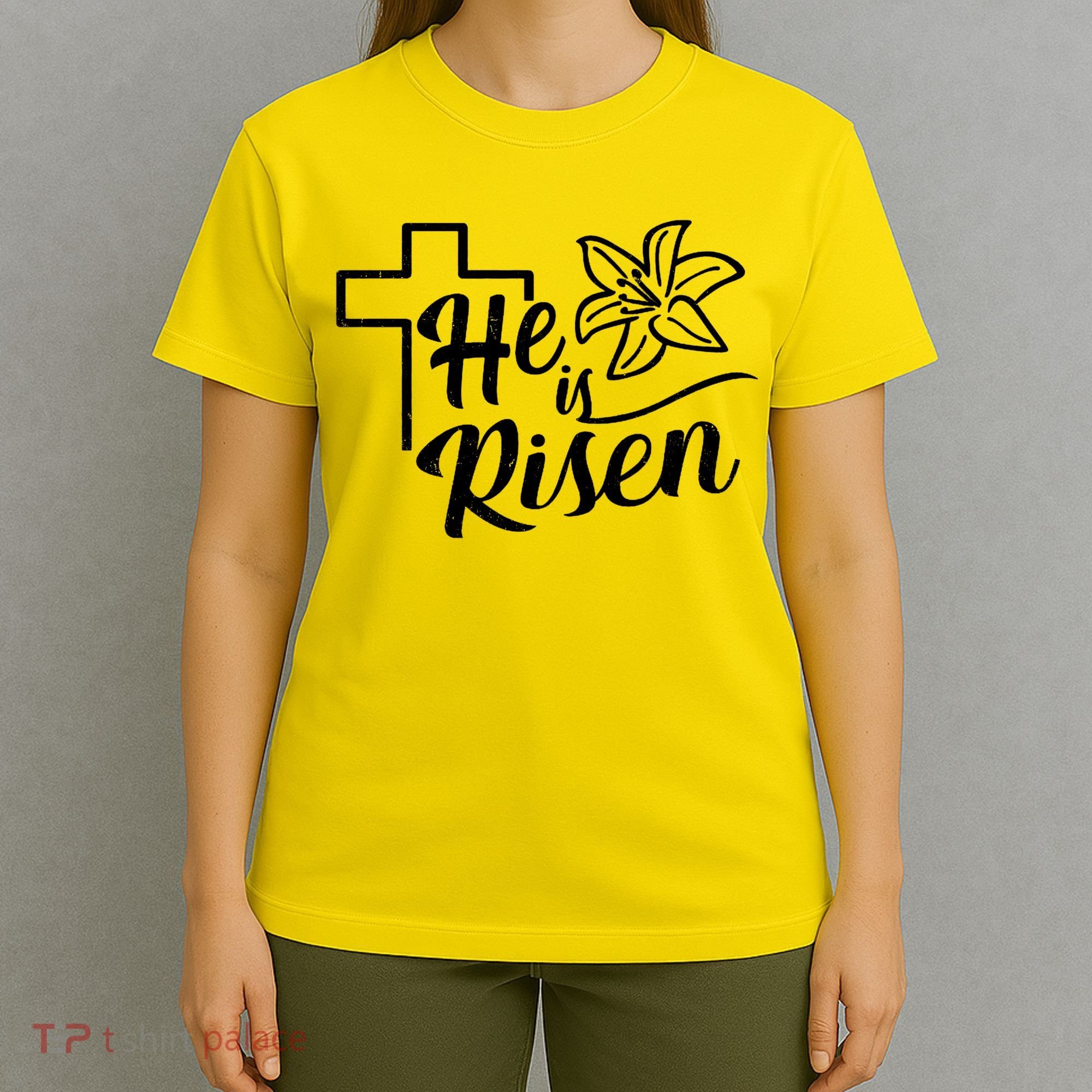 He Is Risen Easter Jesus Cross T-Shirt