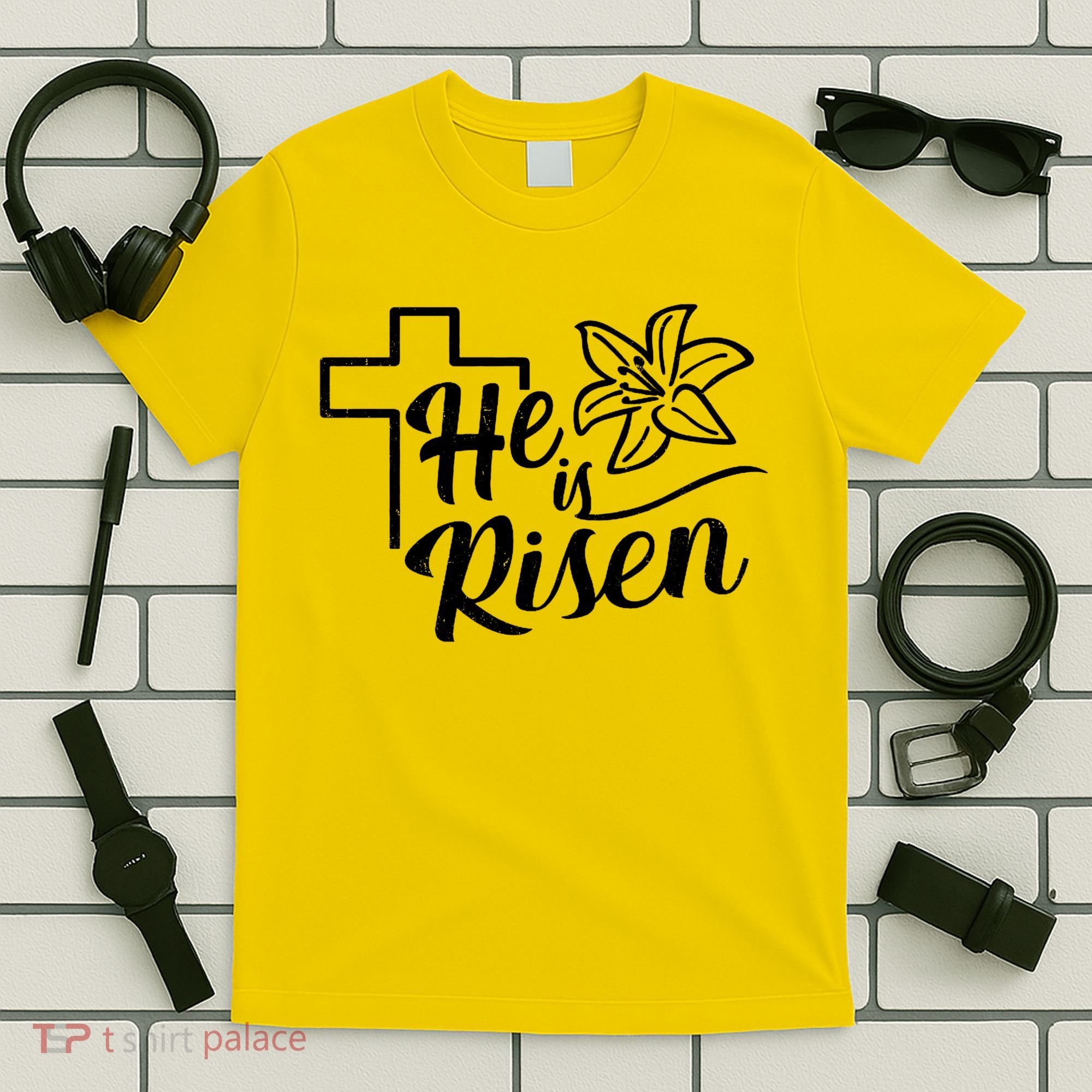 He Is Risen Easter Jesus Cross T-Shirt