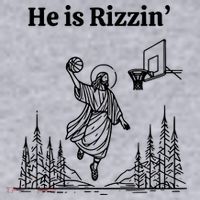 He Is Rizzin Basketball Jesus Funny Easter Christian Women's Sweatshirt thumb 2