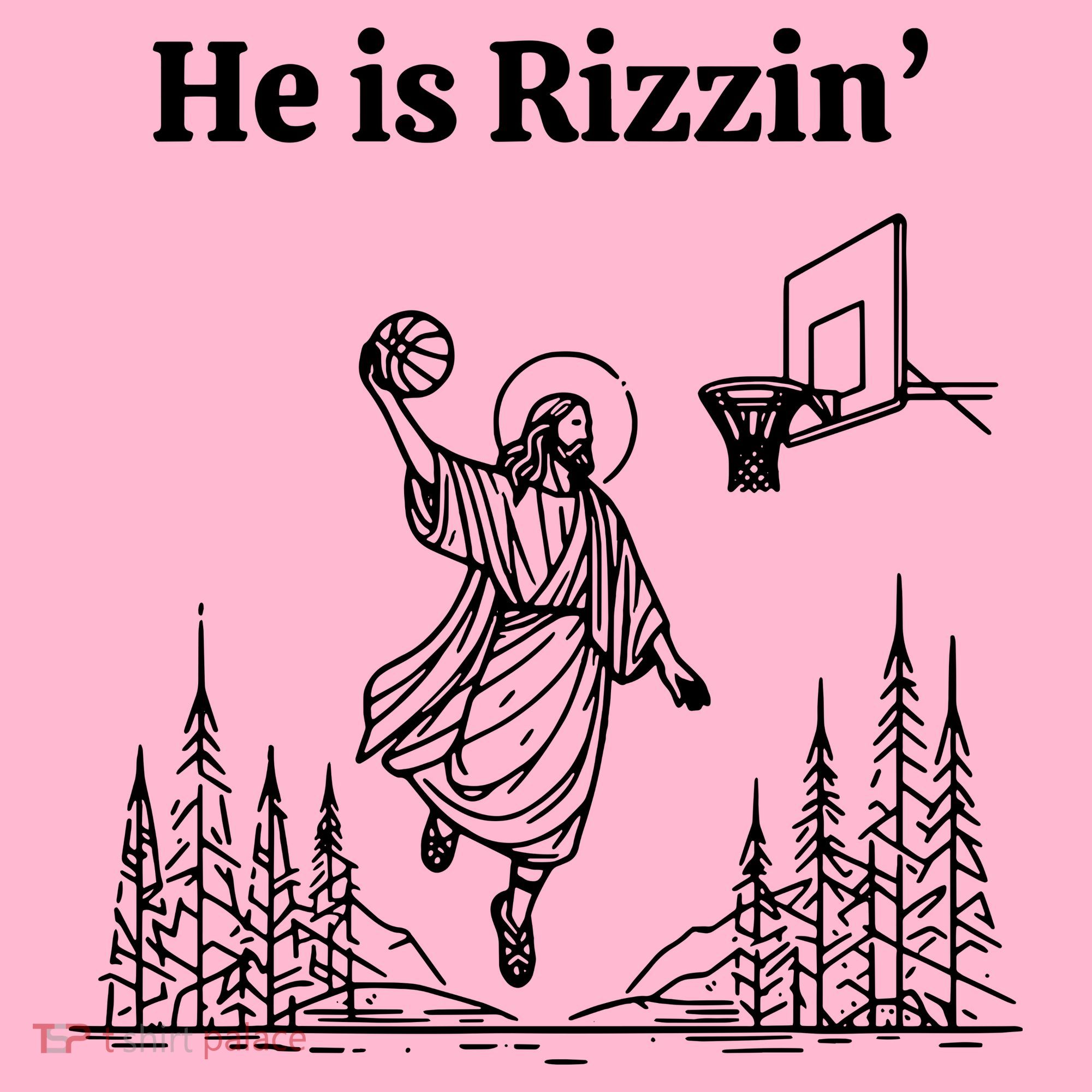 He Is Rizzin Basketball Jesus Funny Easter Christian Coaster