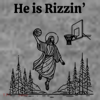 He Is Rizzin Basketball Jesus Funny Easter Christian Toddler Hoodie thumb 2