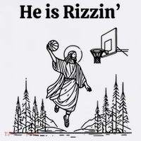 He Is Rizzin Basketball Jesus Funny Easter Christian Sweatshirt thumb 3