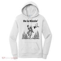 He Is Rizzin Basketball Jesus Funny Easter Christian Women's Hoodie thumb 0