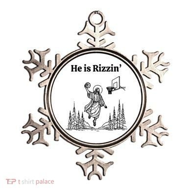 He Is Rizzin Basketball Jesus Funny Easter Christian Ornament