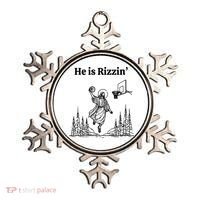 He Is Rizzin Basketball Jesus Funny Easter Christian Ornament thumb 0