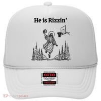 He Is Rizzin Basketball Jesus Funny Easter Christian Hat thumb 0