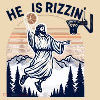 He Is Rizzin Basketball Jesus Retro Easter Christian Tote Bag thumb 4