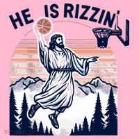 He Is Rizzin Basketball Jesus Retro Easter Christian Coaster thumb 2