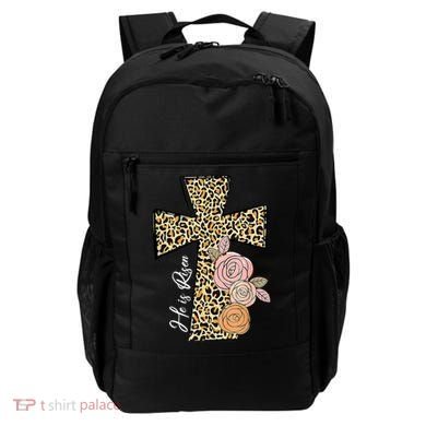 He Is Risen Leopard Easter Cross Backpack