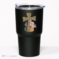 He Is Risen Leopard Easter Cross Tumbler thumb 0