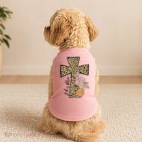 He Is Risen Leopard Easter Cross Doggie Tank thumb 2