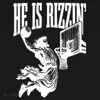 He Is Rizzin Funny Jesus Basketball Backpack thumb 2