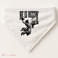 He Is Rizzin Funny Jesus Basketball USA-Made Doggie Bandana thumb 0