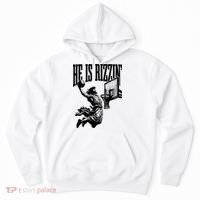 He Is Rizzin Funny Jesus Basketball Hoodie thumb 0
