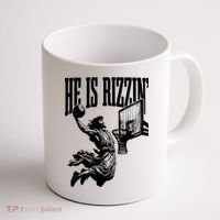 He Is Rizzin Funny Jesus Basketball Coffee Mug thumb 1