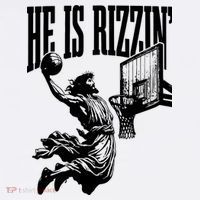 He Is Rizzin Funny Jesus Basketball Women's Hoodie thumb 2