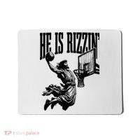 He Is Rizzin Funny Jesus Basketball Mousepad thumb 0