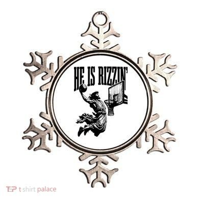 He Is Rizzin Funny Jesus Basketball Ornament
