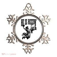He Is Rizzin Funny Jesus Basketball Ornament thumb 0