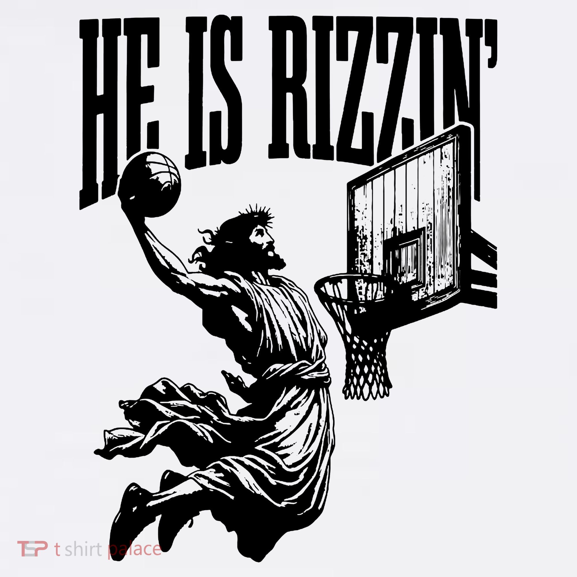 He Is Rizzin Funny Jesus Basketball Women's Tank Top