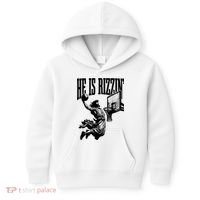 He Is Rizzin Funny Jesus Basketball Kids Hoodie thumb 0