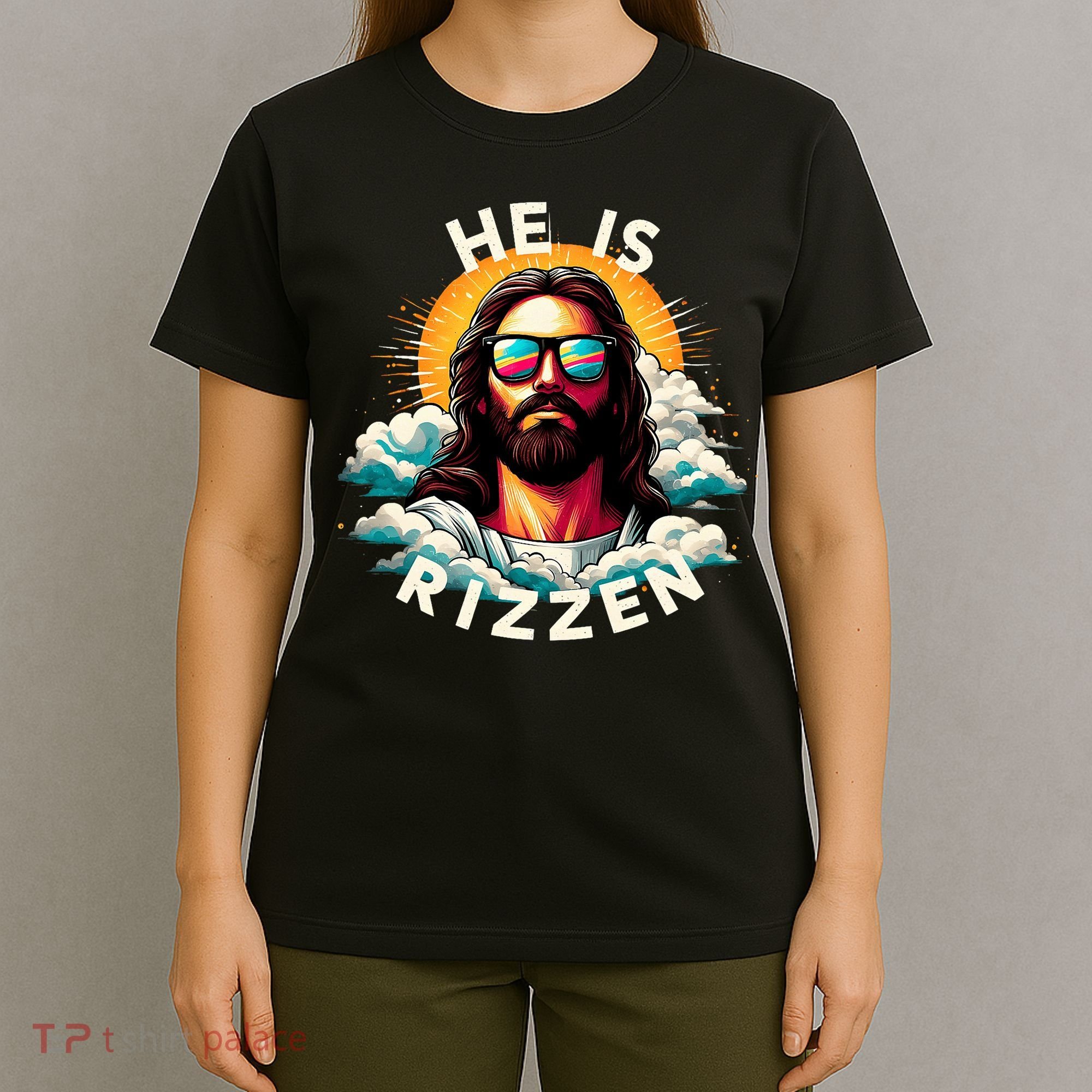 He Is Rizzen Christian Jesus Is Rizzen Christian Religious T-Shirt