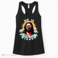 He Is Rizzen Christian Jesus Is Rizzen Christian Religious Women's Tank Top thumb 0