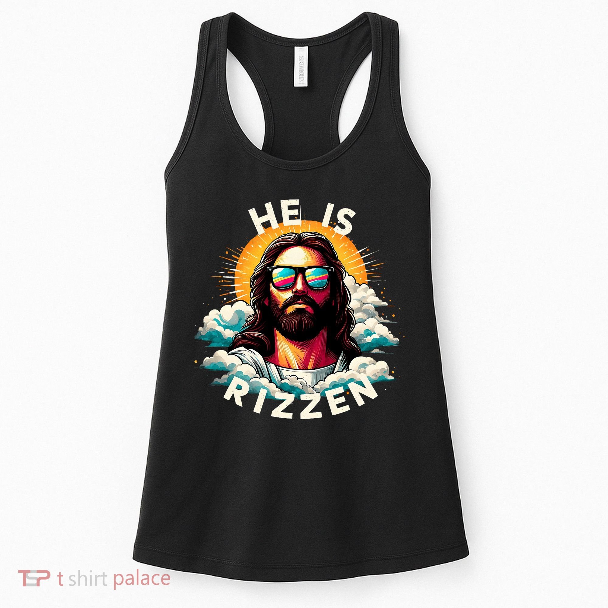 He Is Rizzen Christian Jesus Is Rizzen Christian Religious Women's Tank Top
