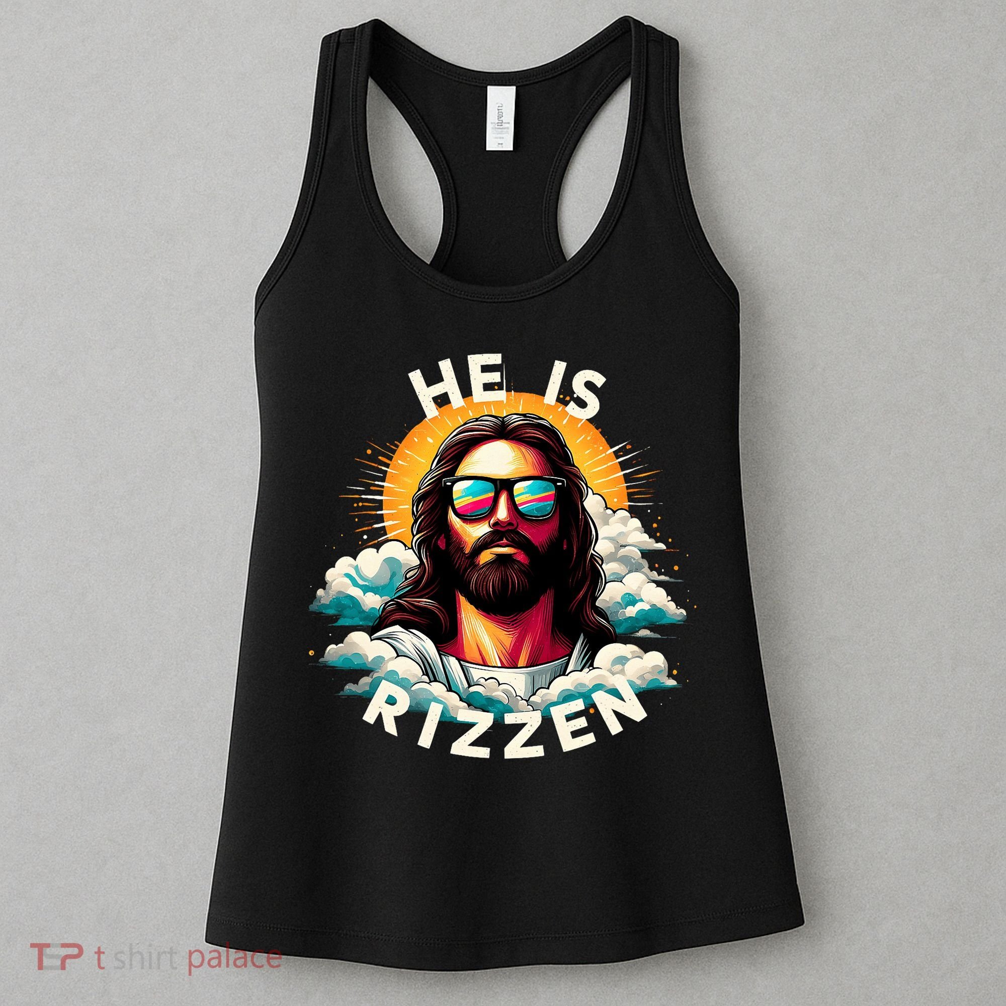 He Is Rizzen Christian Jesus Is Rizzen Christian Religious Women's Tank Top
