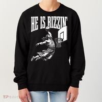He Is Rizzin Funny Jesus Basketball Meme Women's Sweatshirt thumb 0