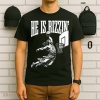 He Is Rizzin Funny Jesus Basketball Meme T-Shirt thumb 6