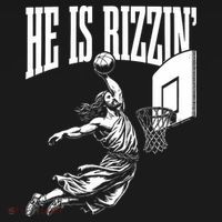 He Is Rizzin Funny Jesus Basketball Meme Women's Hoodie thumb 2