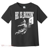 He Is Rizzin Funny Jesus Basketball Meme Toddler T-Shirt thumb 0