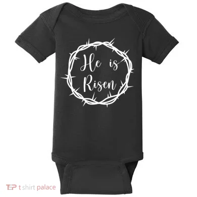 He Is Risen Easter Christ Baby Bodysuit