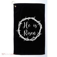 He Is Risen Easter Christ Golf Towel thumb 0