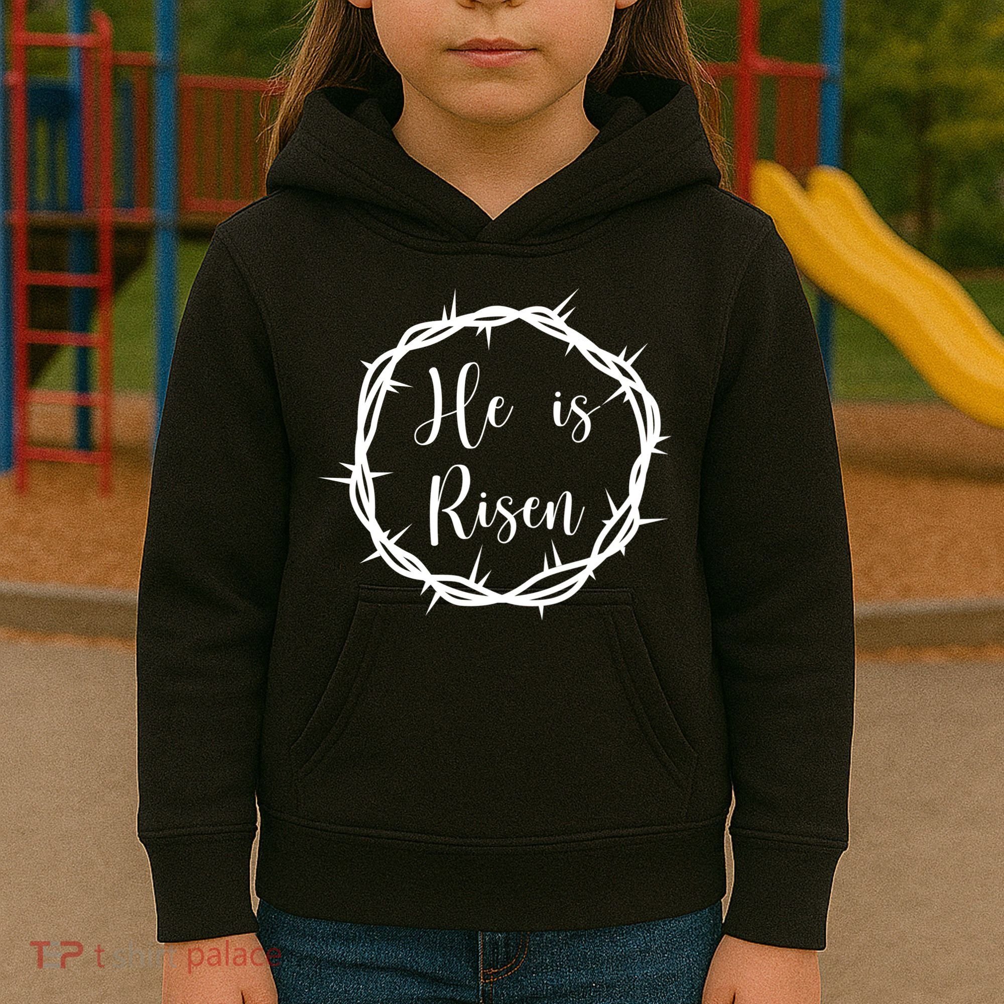 He Is Risen Easter Christ Kids Hoodie