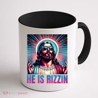 He Is Rizzin Jesus Is Rizzen Coffee Mug thumb 1