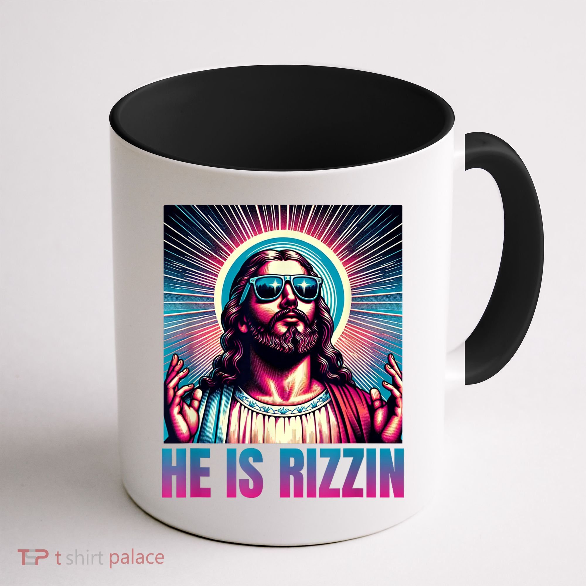 He Is Rizzin Jesus Is Rizzen Coffee Mug