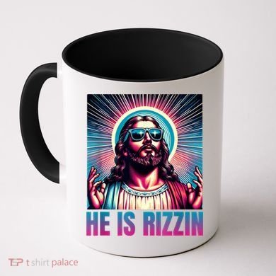 He Is Rizzin Jesus Is Rizzen Coffee Mug