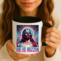 He Is Rizzin Jesus Is Rizzen Coffee Mug thumb 3