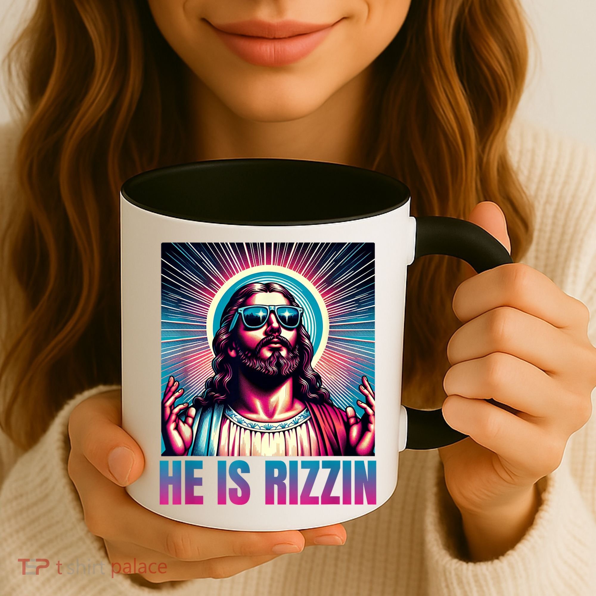 He Is Rizzin Jesus Is Rizzen Coffee Mug