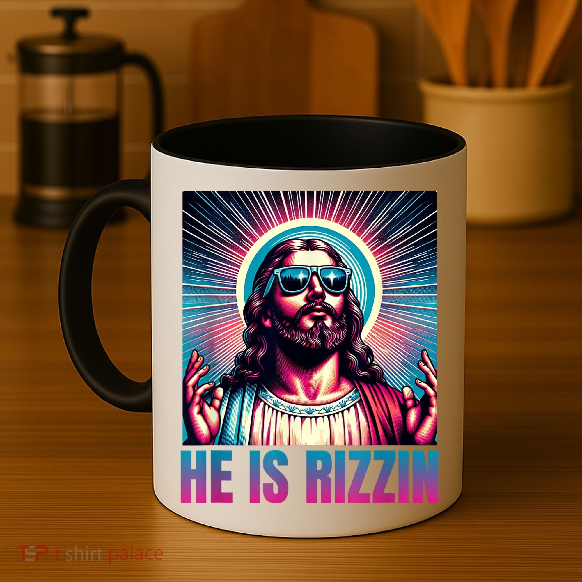 He Is Rizzin Jesus Is Rizzen Coffee Mug