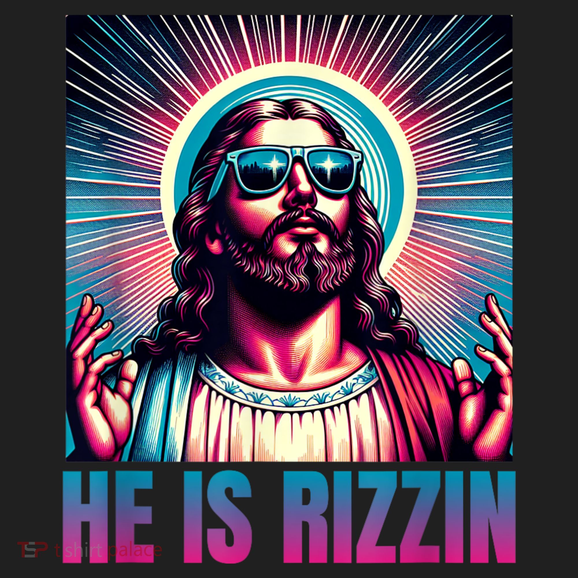 He Is Rizzin Jesus Is Rizzen Golf Towel