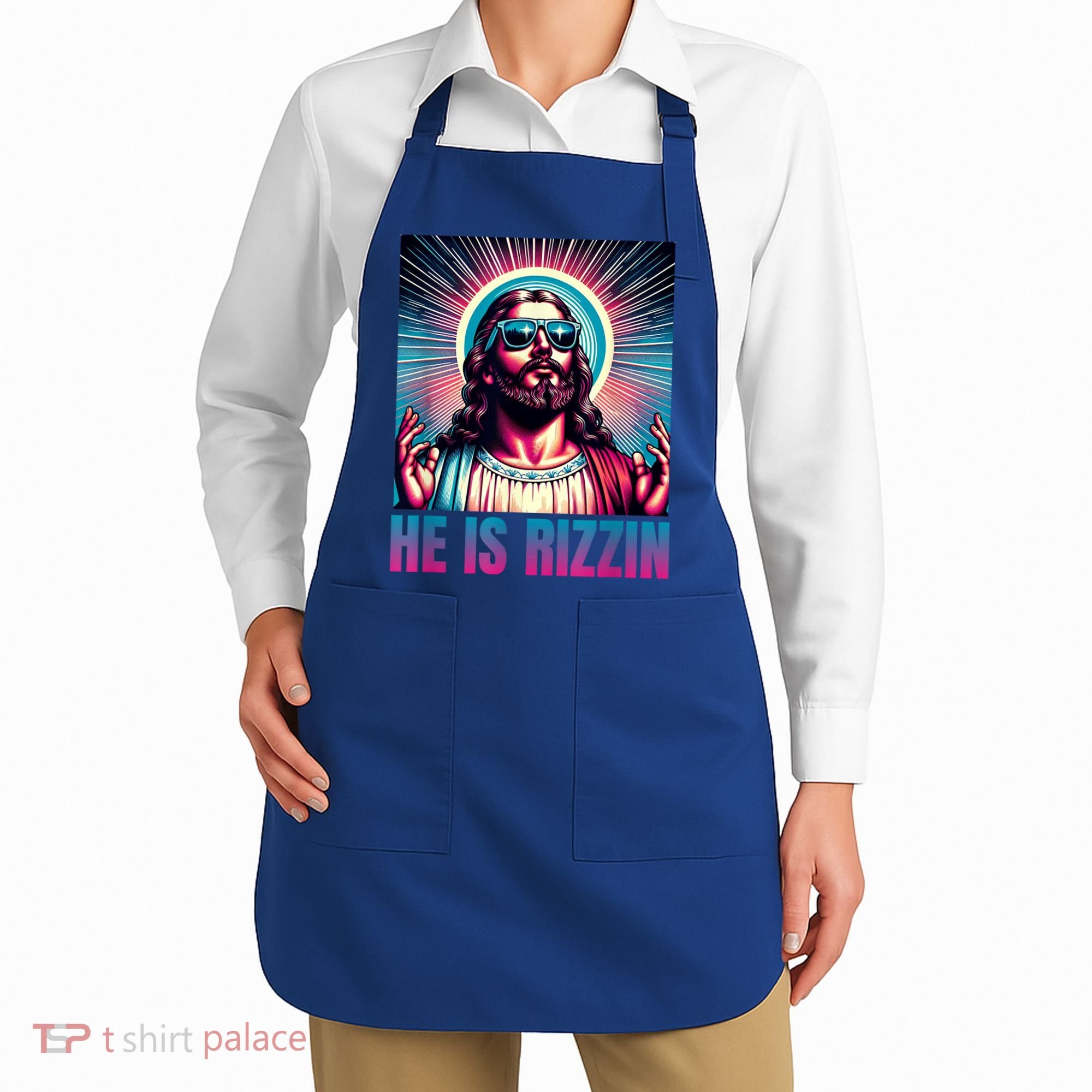 He Is Rizzin Jesus Is Rizzen Apron