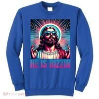 He Is Rizzin Jesus Is Rizzen Sweatshirt thumb 0