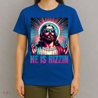He Is Rizzin Jesus Is Rizzen T-Shirt thumb 4